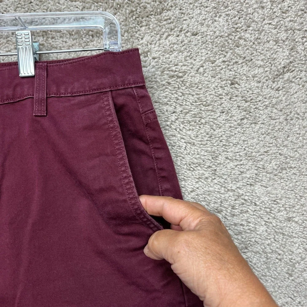 Levi's 511 Slim Fit Pants Men 30x32 Burgundy Maroon Stretch Chino Flat Front EUC